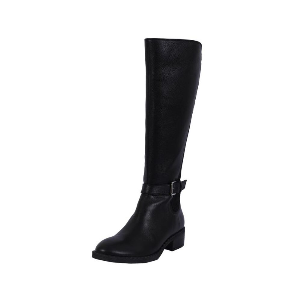 GENTLE SOULS KENNETH COLE Womens Black Ribbed Pannel Brinley Riding Boot 6 M